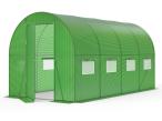 Tunel foliowy metalowy 2x4m z metalowymi drzwiami – zielony