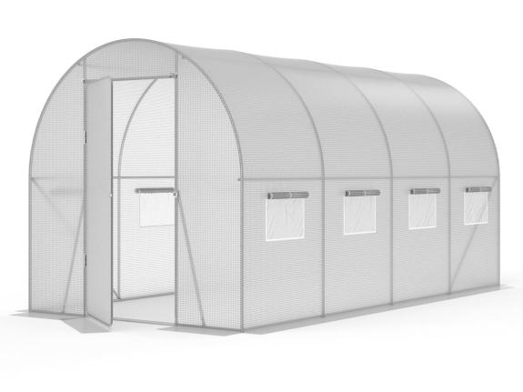 Solar pentru grădină 2x4 alb cu ușă Agrinker