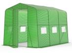 Tunel foliowy z metalowym stelażem 2x3m z drzwiami na zawiasach - Jasmin – zielony