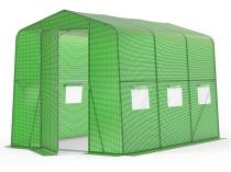 Tunel foliowy z metalowym stelażem 2x3m z drzwiami na zawiasach - Jasmin – zielony