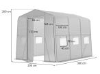 Foliak ogrodowy 2x3m Jasmin z drzwiami na zawiasach - biały