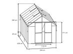 Szklarnia poliwęglanowa 6mm PLUS aluminiowy stelaż 244x428x240cm
