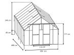 Szklarnia poliwęglanowo-aluminiowa 6mm PLUS 305x488x245cm