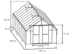Szklarnia poliwęglanowa 6mm PLUS stelaż aluminium 305x605x245cm