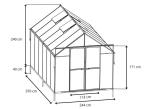 Szklarnia poliwęglanowa 8mm PREMIUM ze stelażem aluminiowym 244x370x240cm