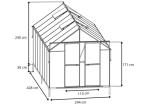 Ogrodowa szklarnia z poliwęglanu 8mm PREMIUM - stelaż aluminiowy 244x428x240cm