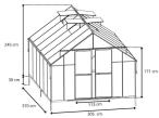 Szklarnia ogrodowa z poliwęglanu 8mm PREMIUM 305x370x245cm