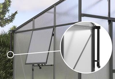 szklarnia ogrodowa z rynnami