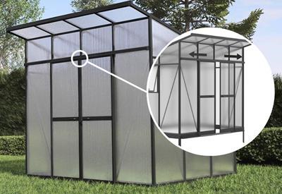 szklarnia ogrodowa z podwójnymi drzwiami