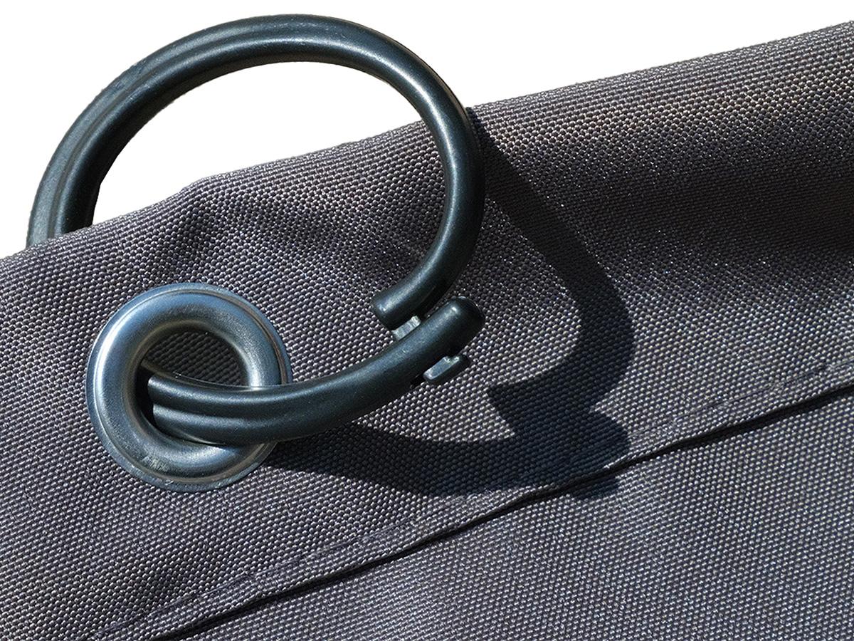 Detale wykonania zasłon do pergoli Kirn - element montażowy