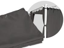 Zestaw zasłon bocznych do pergoli Kirn 3x4 - Grey White