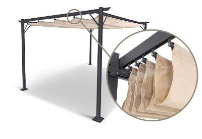pergola s textilní střechou 3x6