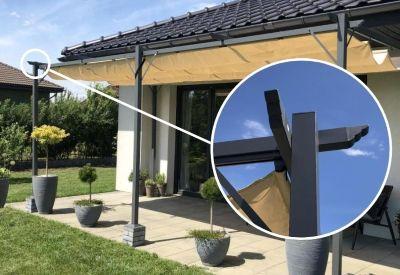 Stalowa pergola tarasowa 4x4