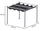Šedá terasová pergola Niro 3x3 - Grey - wymiary