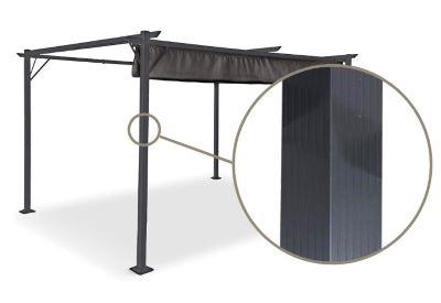 samostatne stojaca pergola z hliníka 3x3