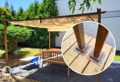 stopki montażowe pergoli na taras 3x4