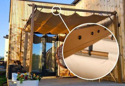 pergola tarasowa z materiałowym dachem 3x4