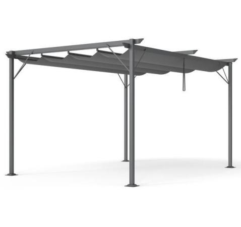 Moderní antracitová 3x4 terasová pergola - Niro Grey