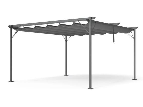 Antracitová kovová 4x4 volně stojící terasová pergola - Niro Grey