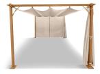 Zasłony na ściany pergoli Niro 4x4 - Cream Wood