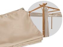 Zasłony na ściany pergoli Niro 4x4 - Cream Wood