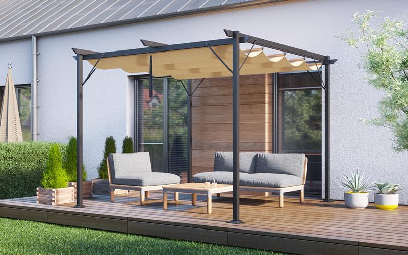 pergola ogrodowa Niro z poszyciem dachowym