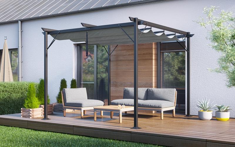 pergola ogrodowa Niro z poszyciem dachowym