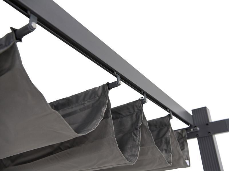 pergola ogrodowa z przesuwnym dachem 