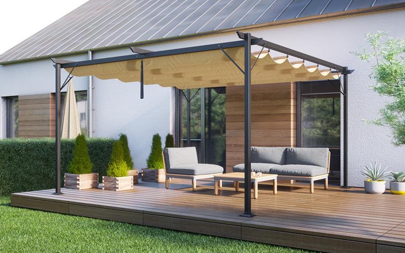 Pergola ogrodowa Niro z poszyciem dachowym