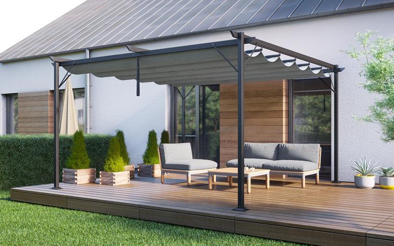 Pergola ogrodowa Niro z poszyciem dachowym