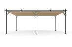 Velká zahradní pergola s textilní střechou Niro 3x5,5 - krémová