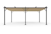 Duża pergola ogrodowa z materiałowym dachem Niro 3x5,5 - Cream