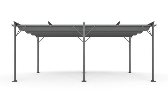 Grafitová terasová pergola 3x5,5 s textilní střechou - Niro Grey