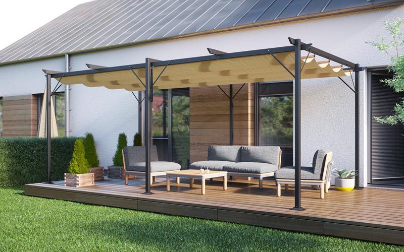 Pergola ogrodowa Niro z poszyciem dachowym