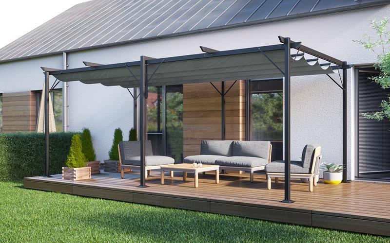 Pergola ogrodowa Niro z poszyciem dachowym