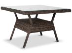 Narożnik ogrodowy technorattan 207x207cm z wysokim stołem Novici - Dark Brown