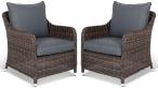 Narożnik ogrodowy technorattan 207x207cm z wysokim stołem Novici - Dark Brown
