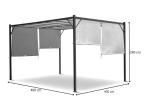 Pergolă terasă metalică Simi 4 x 4 m Cream - wymiary