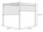 Pergolă grădină Horn 4 x 4m Cream - wymiary