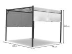 Pergolă grădină Horn 4 x 4m Gri - wymiary