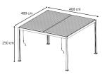 Biała pergola tarasowa 4x4 Lufel aluminium