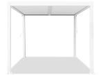 Biała pergola tarasowa 4x4 Lufel aluminium