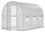 Folia na tunel metalowy z metalowymi drzwiami 3x2m – biała