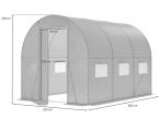 Folia na tunel metalowy z metalowymi drzwiami 3x2m – zielona