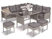 Szary narożnik technorattan Torino Corner XL Grey