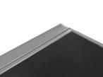 Stalowy stół Sodor 140x70 z blatem z hartowanego szkła - Silver