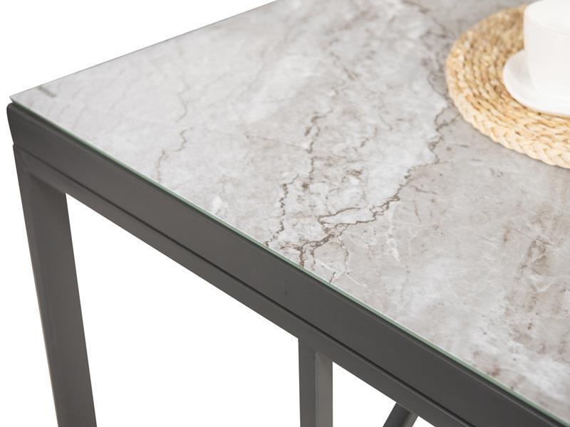 Stół ogrodowy z blatem z hartowanego szkła