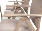 Zestaw składanych krzeseł z aluminium Kanbery - Taupe - 2szt