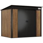 Metalowy domek na narzędzia Nittel 240x180x205 cm - imitacja drewna