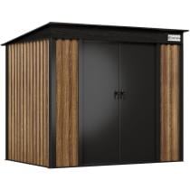 Metalowy domek na narzędzia Nittel 240x180x205 cm - imitacja drewna
